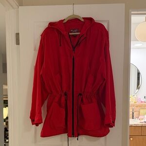 Denim&Co Vibrant Red Raincoat